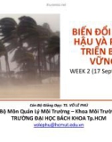 BIẾN ĐỔI KHÍ HẬU VÀ PHÁT TRIỂN BỀN VỮNG WEEK 2 (17 Sept 2010)