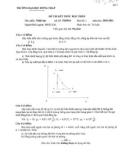 Đề thi kết thúc môn học Nhiệt học năm 2020-2021 có đáp án - Trường ĐH Đồng Tháp