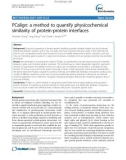 PCalign: A method to quantify physicochemical similarity of protein-protein interfaces