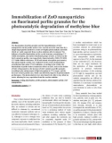 Immobilization of ZnO nanoparticles on fluorinated perlite granules for the photocatalytic degradation of methylene blue