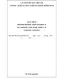 Giáo trình Toán ứng dụng A (Ngành/Nghề: Công nghệ thông tin – Trình độ: Cao đẳng) - Trường CĐ Kinh tế - Kỹ thuật Vinatex TP. HCM