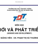 GIỚI VÀ PHÁT TRIỂN GIỚI