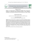 Nghiên cứu hấp phụ thuốc nhuộm methylene blue trong môi trường nước bằng than sinh học từ sinh khối cây mai dương