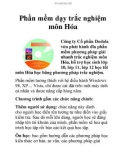 Phần mềm dạy trắc nghiệm môn Hóa