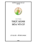 Giáo trình Thực hành hóa học vô cơ - ĐH Đà Lạt