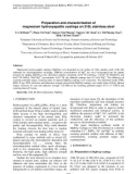 Preparation and characterization of magnesium hydroxyapatite coatings on 316L stainless steel