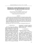 Preparation, characterization and catalytic properties of polymer-supported catalysts