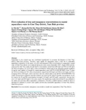 First evaluation of iron and manganese concentrations in coastal aquaculture water in Giao Thuy district, Nam Dinh province