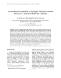 Electrochemical Generation of Hydrogen Peroxide for Fenton Process for Glyphosate Herbicide Treatment