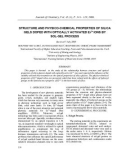 Structure and Physico-Chemical properties of silica gels doped with optically activated Er3+ ions by Sol-Gel process