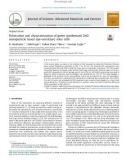 Fabrication and characterization of green synthesized ZnO nanoparticle based dye-sensitized solar cells