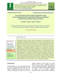 Green synthesis of zinc oxide nanoparticles using neem (Azadirachta indica) and Tulasi (Ocimum tenuiflorum) leaf extract and their characterization