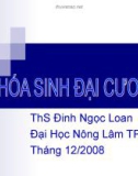 Bài giảng Hóa sinh đại cương: Chương 1 - ThS. Đinh Ngọc Loan