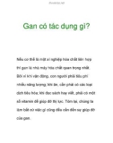 Gan có tác dụng gì?