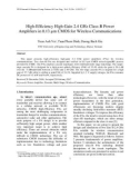 High-Efficiency High-Gain 2.4 GHz Class-B Power Amplifiers in 0.13 µm CMOS for Wireless Communications