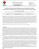 Tunable aryl alkyl pyrazolium tetrafluoroborate ionic liquids/salts: synthesis, characterization, and applications for removal of methyl orange from aqueous solution