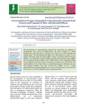 Green synthesis of copper nanoparticles using Momordica charantia fruit extracts and evaluation of their anti-microbial efficacy