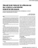 Tổng hợp và đặc trưng xúc tác lưỡng kim loại SBA-15 chứa Ni, Cu cho phản ứng hydro đề oxy hóa guaiacol