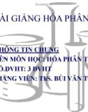 BÀI GIẢNG HÓA PHÂN TÍCH - GV. BÙI VĂN TOÀN