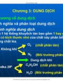 Bài giảng môn Hóa học đại cương: Chương 3 - Dung dịch