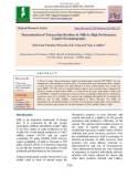 Determination of Tetracycline residues in milk by high performance liquid chromatography