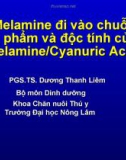 Melamine đi vào chuỗi thực phẩm và độc tính của nó