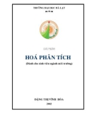 Giáo trình Hóa phân tích: Phần 1 - ĐH Đà Lạt