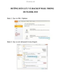 Hướng dẫn lưu và Backup Mail trong Outlook 2010