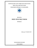 Bài giảng Phân tích thực phẩm: Phần 1 - Vũ Hoàng Yến