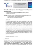 Research on the process of making paper from bagasse at laboratory scale