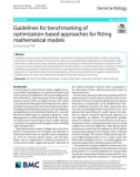 Guidelines for benchmarking of optimization-based approaches for fitting mathematical models