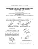 Contribution to the study on chemical constituents of the leaves of wedelia trilobata (l.) hitch (asteraceae)