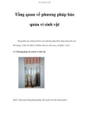 Tổng quan về phương pháp bảo quản vi sinh vật ( nguồn http: //vietsciences.free.fr )