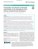 Composition and diversity of bacterial communities in the rhizosphere of the Chinese medicinal herb Dendrobium