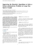 Improving the heuristic algorithms to solve a steiner-minimal-tree problem in large size sparse graphs