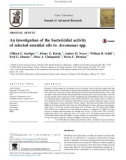 An investigation of the bactericidal activity of selected essential oils to Aeromonas spp.