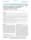 Association mapping for total polyphenol content, total flavonoid content and antioxidant activity in barley