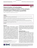 Determination of antioxidant and antimicrobial activities of the extracts of aerial parts of Portulaca quadrifida