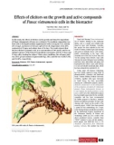 Effects of elicitors on the growth and active compounds of Panax vietnamensis cells in the bioreactor