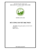 Đề cương chi tiết học phần: Phương pháp nghiên cứu Kinh tế xã hội (Dùng cho ngành (chuyên ngành) đào tạo: Khuyến nông, Phát triển nông thôn, Kinh tế nông nghiệp)