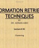 Information retrieval techniques: Lecture 41