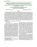 Nghiên cứu ứng dụng kỹ thuật PCR chẩn đoán nhanh vi-rút gây bệnh khảm vàng (PYMoV) trên cây hồ tiêu ở Việt Nam