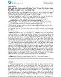 Đánh giá ảnh hưởng của hồ chứa Nước Trong đến hạ lưu sông Trà Khúc trong trường hợp khẩn cấp