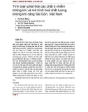 Tính toán phát thải chất ô nhiễm không khí và mô hình hoá chất lượng không khí cảng Sài Gòn, Việt Nam