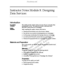 Instructor Notes Module 8: Designing Data Services