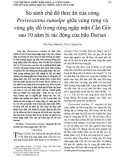 So sánh chế độ thức ăn của còng Perisesarma eumolpe giữa vùng rừng và vùng gãy đổ trong rừng ngập mặn Cần Giờ sau 10 năm bị tác động của bão Durian