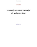 GIÁO TRÌNH LAO ĐỘNG NGHỀ NGHIỆP VÀ MÔI TRƯỜNG - CHƯƠNG MỞ ĐẦU