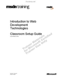 Introduction to Web Development Technologies Classroom Setup Guide