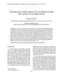 Ứng dụng ảnh vệ tinh Landsat 8 OLI xác định độ che phủ thực vật khu vực nội thành Hà Nội