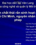 Ô nhiễm chất thải rắn sinh hoạt ở thành phố Hồ Chí Minh, nguyên nhân và giải pháp